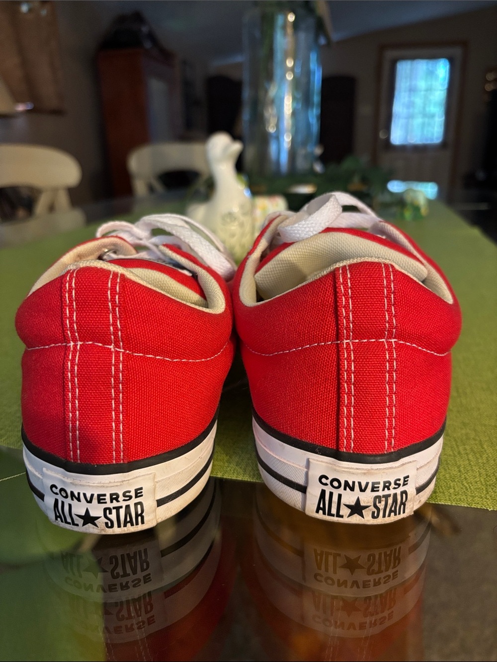 Converse Red Low-Top Sneakers with White Accents - Picture 5 of 5